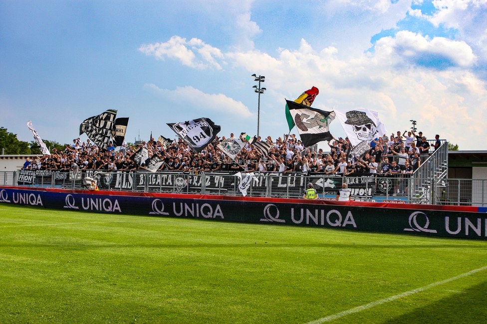 Siegendorf - Sturm Graz
OEFB Cup, 1. Runde, ASV Siegendorf - SK Sturm Graz, Heidenboden Stadion Parndorf, 21.07.2018. 

Foto zeigt Fans von Sturm
