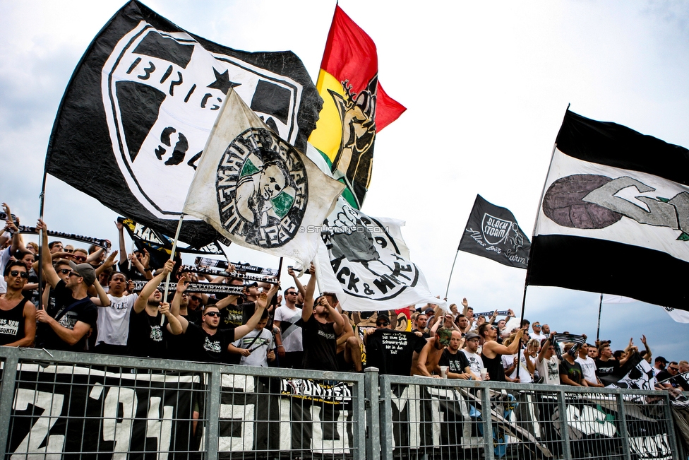 Siegendorf - Sturm Graz
OEFB Cup, 1. Runde, ASV Siegendorf - SK Sturm Graz, Heidenboden Stadion Parndorf, 21.07.2018. 

Foto zeigt Fans von Sturm
