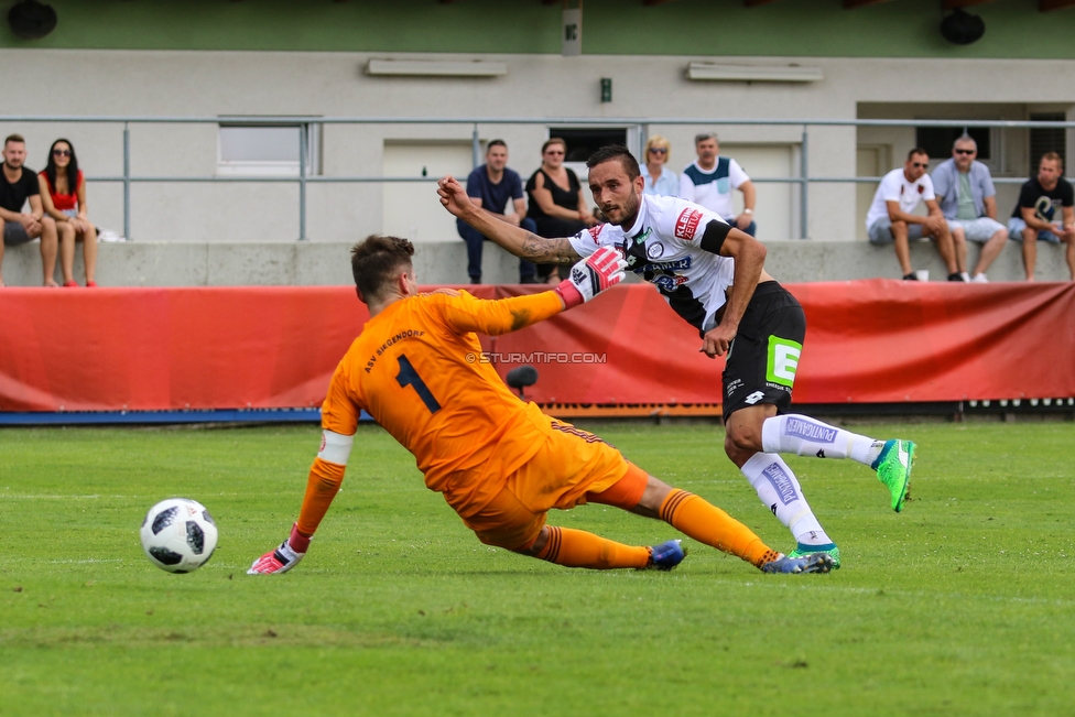 Siegendorf - Sturm Graz
OEFB Cup, 1. Runde, ASV Siegendorf - SK Sturm Graz, Heidenboden Stadion Parndorf, 21.07.2018. 

Foto zeigt Markus Pink (Sturm)
Schlüsselwörter: tor