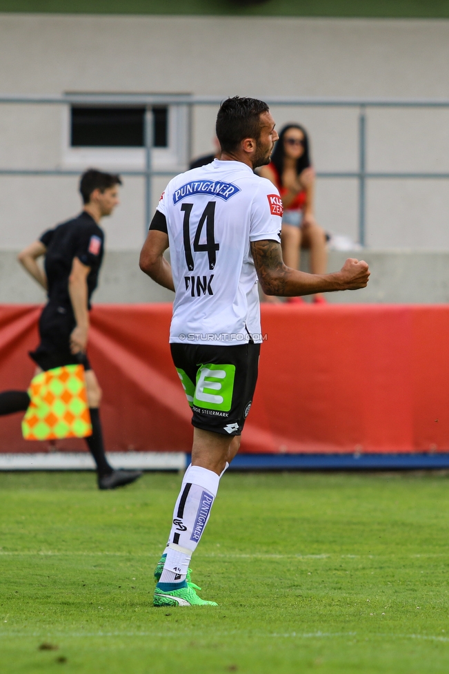 Siegendorf - Sturm Graz
OEFB Cup, 1. Runde, ASV Siegendorf - SK Sturm Graz, Heidenboden Stadion Parndorf, 21.07.2018. 

Foto zeigt Markus Pink (Sturm)
Schlüsselwörter: torjubel