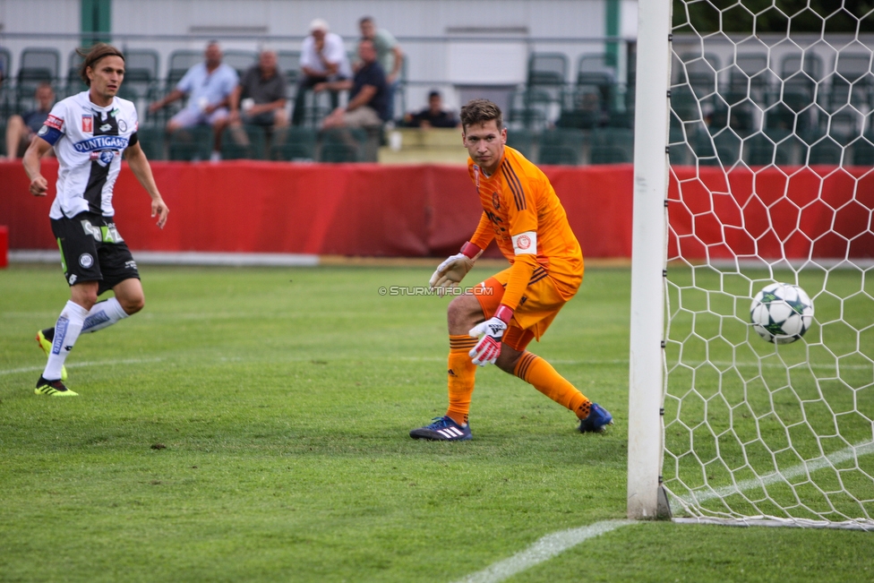 Siegendorf - Sturm Graz
OEFB Cup, 1. Runde, ASV Siegendorf - SK Sturm Graz, Heidenboden Stadion Parndorf, 21.07.2018. 

Foto zeigt Stefan Hierlaender (Sturm)
Schlüsselwörter: tor