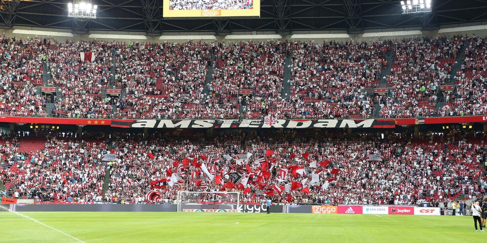 Ajax Amsterdam - Sturm Graz
UEFA Champions League Qualifikation 2. Runde, Ajax Amsterdam - SK Sturm Graz, Johan Cruijff Arena Amsterdam, 25.07.2018. 

Foto zeigt Fans von Ajax
