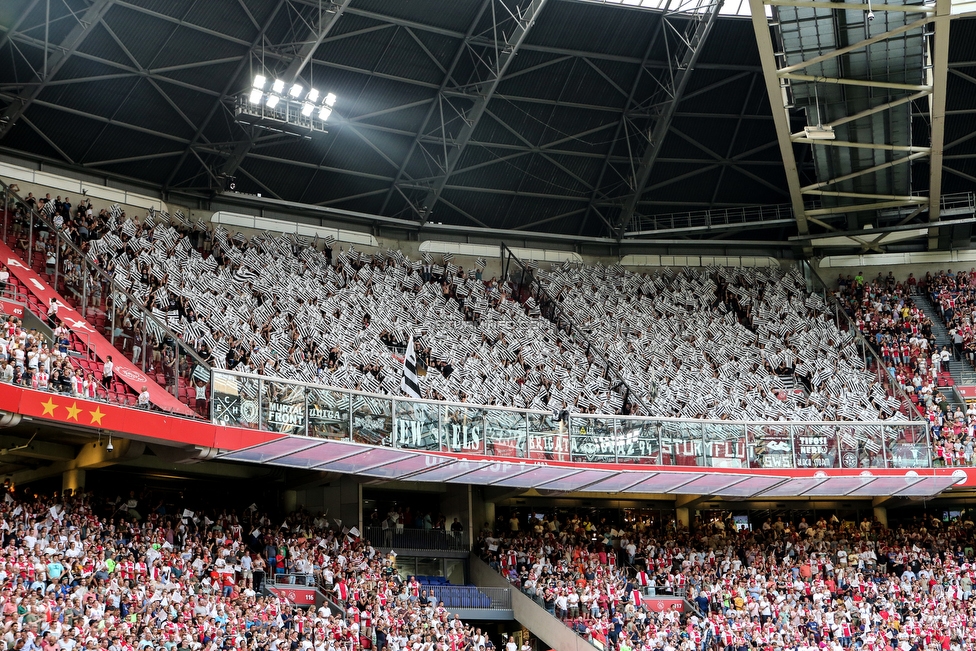 Ajax Amsterdam - Sturm Graz
UEFA Champions League Qualifikation 2. Runde, Ajax Amsterdam - SK Sturm Graz, Johan Cruijff Arena Amsterdam, 25.07.2018. 

Foto zeigt Fans von Sturm beim Corteo
