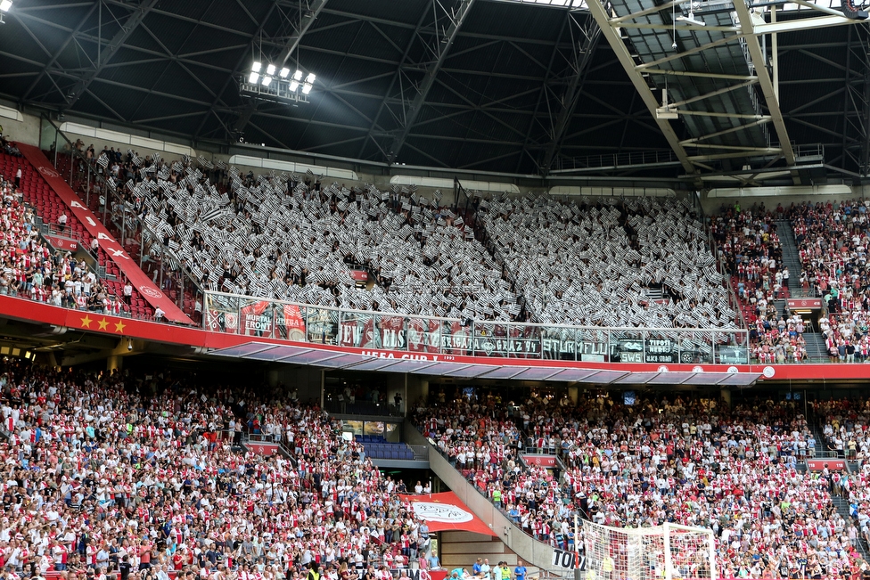 Ajax Amsterdam - Sturm Graz
UEFA Champions League Qualifikation 2. Runde, Ajax Amsterdam - SK Sturm Graz, Johan Cruijff Arena Amsterdam, 25.07.2018. 

Foto zeigt Fans von Sturm beim Corteo
