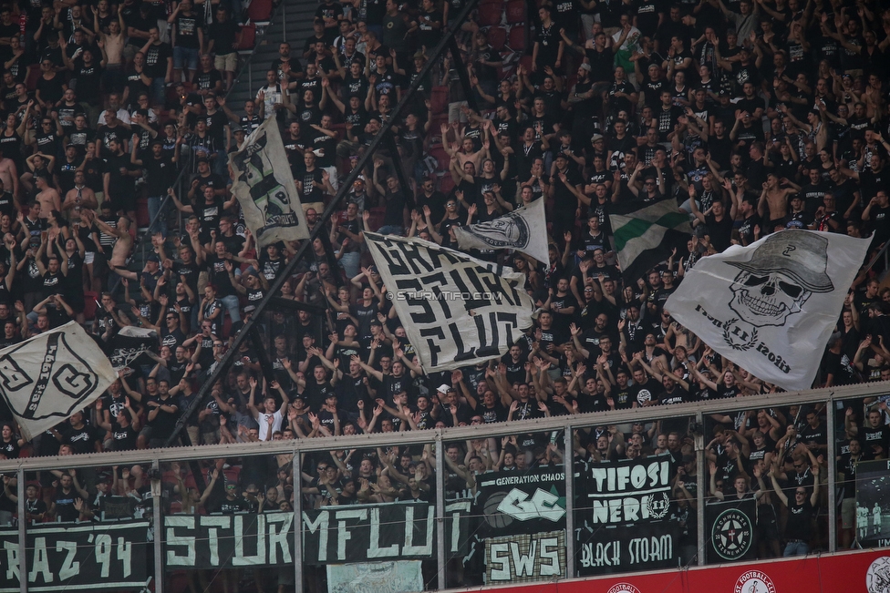 Ajax Amsterdam - Sturm Graz
UEFA Champions League Qualifikation 2. Runde, Ajax Amsterdam - SK Sturm Graz, Johan Cruijff Arena Amsterdam, 25.07.2018. 

Foto zeigt Fans von Sturm
