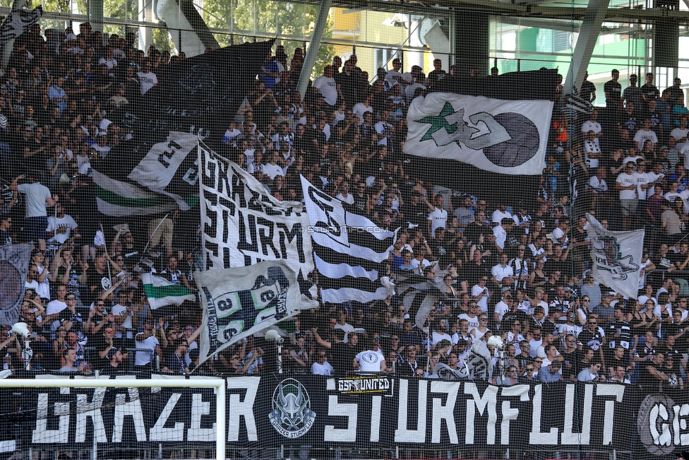 Sturm Graz - Hartberg
Oesterreichische Fussball Bundesliga, 1. Runde, SK Sturm Graz - TSV Hartberg, Stadion Liebenau Graz, 28.07.2018. 

Foto zeigt Fans von Sturm
