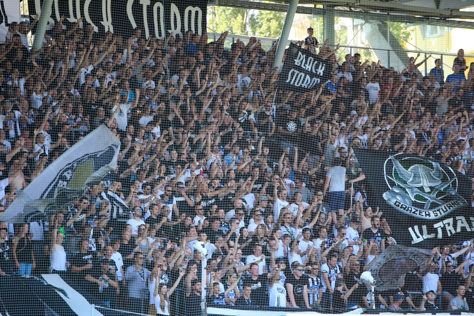 Sturm Graz - Hartberg
Oesterreichische Fussball Bundesliga, 1. Runde, SK Sturm Graz - TSV Hartberg, Stadion Liebenau Graz, 28.07.2018. 

Foto zeigt Fans von Sturm
