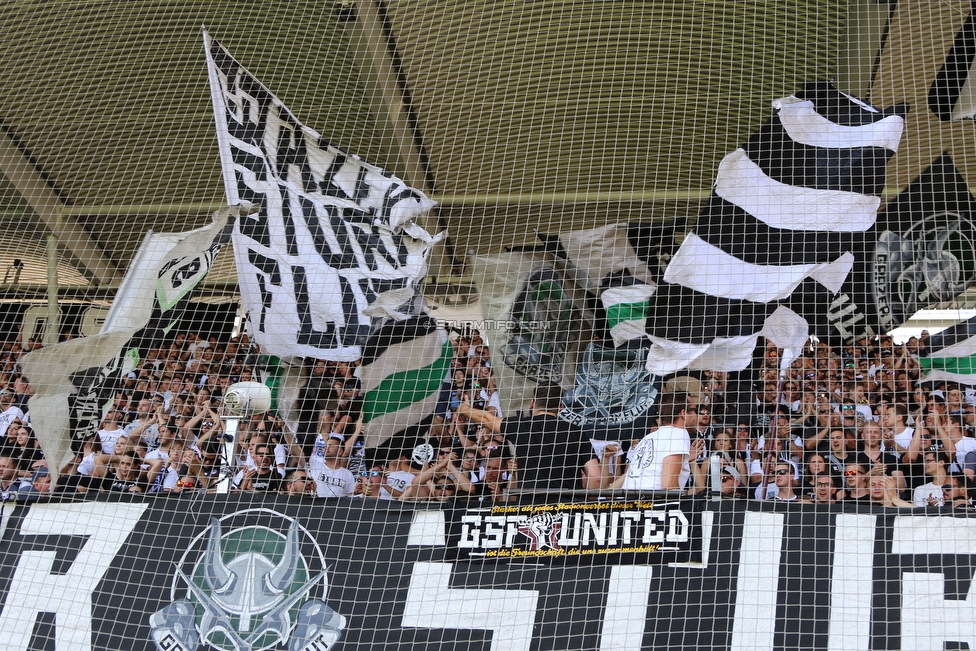 Sturm Graz - Hartberg
Oesterreichische Fussball Bundesliga, 1. Runde, SK Sturm Graz - TSV Hartberg, Stadion Liebenau Graz, 28.07.2018. 

Foto zeigt Fans von Sturm
