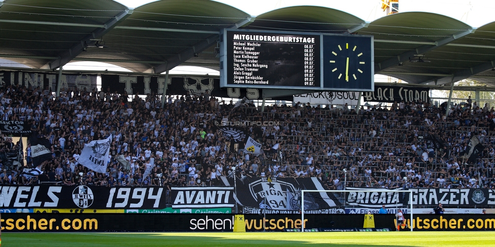 Sturm Graz - Hartberg
Oesterreichische Fussball Bundesliga, 1. Runde, SK Sturm Graz - TSV Hartberg, Stadion Liebenau Graz, 28.07.2018. 

Foto zeigt Fans von Sturm
