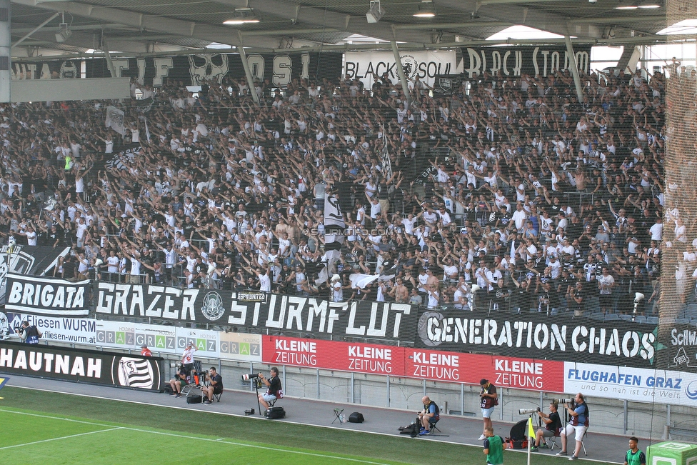 Sturm Graz - Hartberg
Oesterreichische Fussball Bundesliga, 1. Runde, SK Sturm Graz - TSV Hartberg, Stadion Liebenau Graz, 28.07.2018. 

Foto zeigt Fans von Sturm
