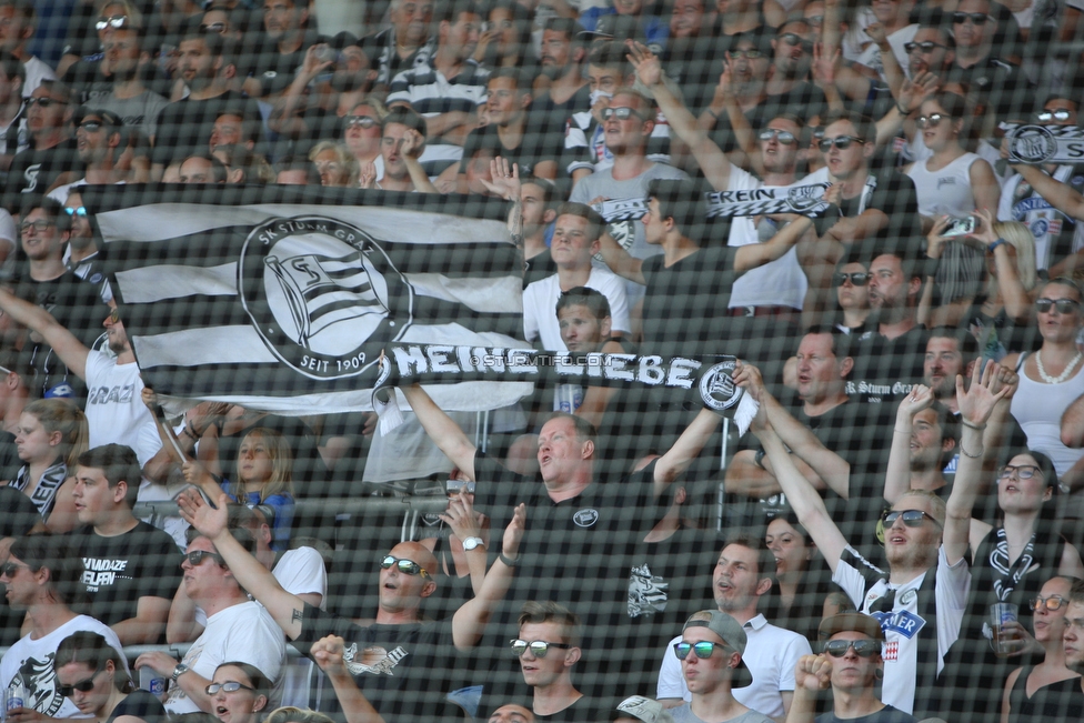 Sturm Graz - Hartberg
Oesterreichische Fussball Bundesliga, 1. Runde, SK Sturm Graz - TSV Hartberg, Stadion Liebenau Graz, 28.07.2018. 

Foto zeigt Fans von Sturm
