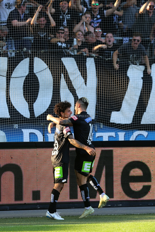 Sturm Graz - Hartberg
Oesterreichische Fussball Bundesliga, 1. Runde, SK Sturm Graz - TSV Hartberg, Stadion Liebenau Graz, 28.07.2018. 

Foto zeigt Philipp Hosiner (Sturm) und Peter Zulj (Sturm)
Schlüsselwörter: torjubel