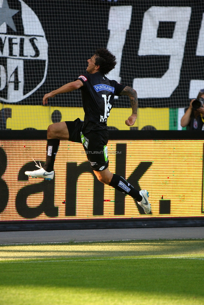 Sturm Graz - Hartberg
Oesterreichische Fussball Bundesliga, 1. Runde, SK Sturm Graz - TSV Hartberg, Stadion Liebenau Graz, 28.07.2018. 

Foto zeigt Philipp Hosiner (Sturm)
Schlüsselwörter: torjubel