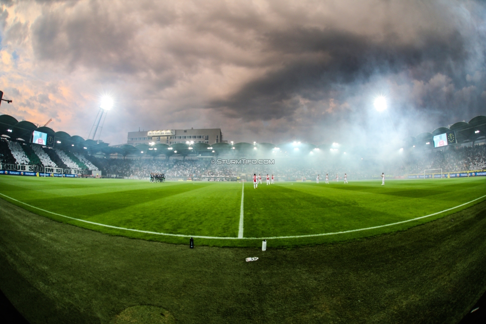 Sturm Graz - Ajax Amsterdam
UEFA Champions League Qualifikation 2. Runde, SK Sturm Graz - Ajax Amsterdam, Stadion Liebenau Graz, 01.08.2018. 

Foto zeigt eine Innenansicht im Stadion Liebenau
