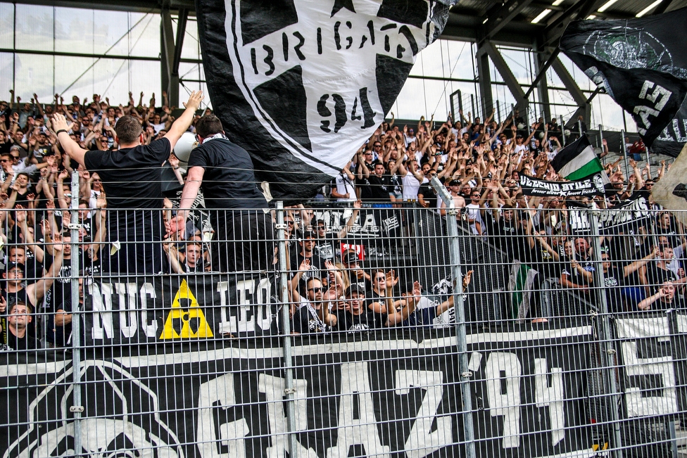 Innsbruck - Sturm Graz
Oesterreichische Fussball Bundesliga, 2. Runde, FC Wacker Innsbruck - SK Sturm Graz, Tivoli Neu Innsbruck, 04.08.2018. 

Foto zeigt Fans von Sturm
