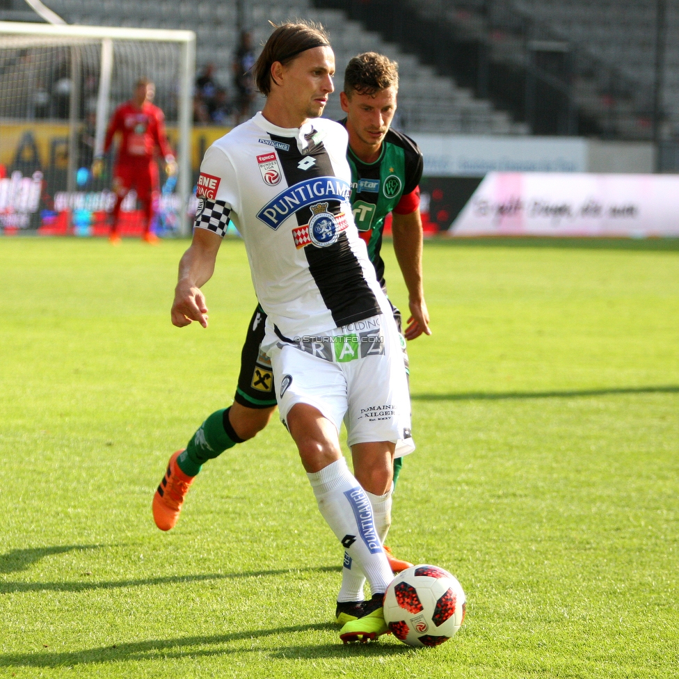 Innsbruck - Sturm Graz
Oesterreichische Fussball Bundesliga, 2. Runde, FC Wacker Innsbruck - SK Sturm Graz, Tivoli Neu Innsbruck, 04.08.2018. 

Foto zeigt Stefan Hierlaender (Sturm)
