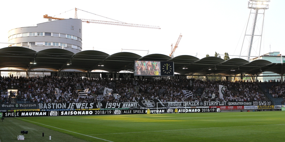 Sturm Graz - Larnaka
UEFA Europa League Qualifikation 3. Runde, SK Sturm Graz - AEK Larnaka, Stadion Liebenau Graz, 09.08.2018. 

Foto zeigt Fans von Sturm
