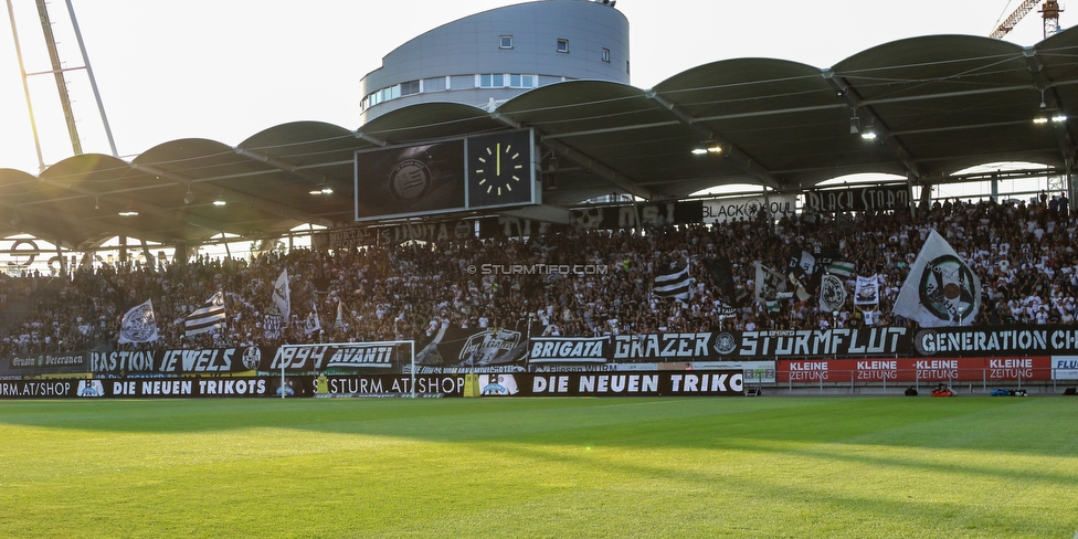 Sturm Graz - Larnaka
UEFA Europa League Qualifikation 3. Runde, SK Sturm Graz - AEK Larnaka, Stadion Liebenau Graz, 09.08.2018. 

Foto zeigt Fans von Sturm
