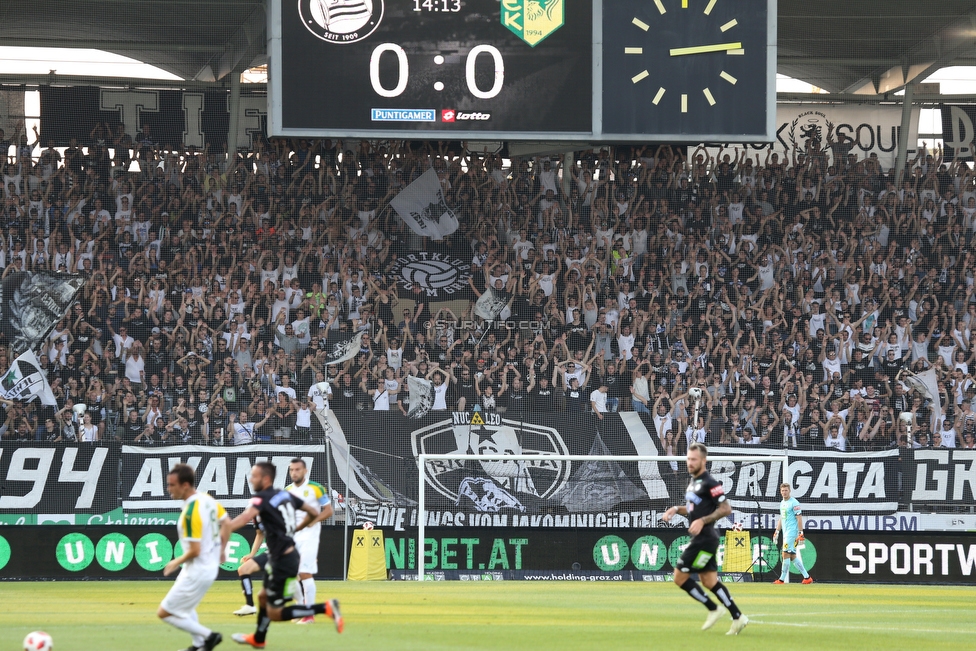 Sturm Graz - Larnaka
UEFA Europa League Qualifikation 3. Runde, SK Sturm Graz - AEK Larnaka, Stadion Liebenau Graz, 09.08.2018. 

Foto zeigt Fans von Sturm
