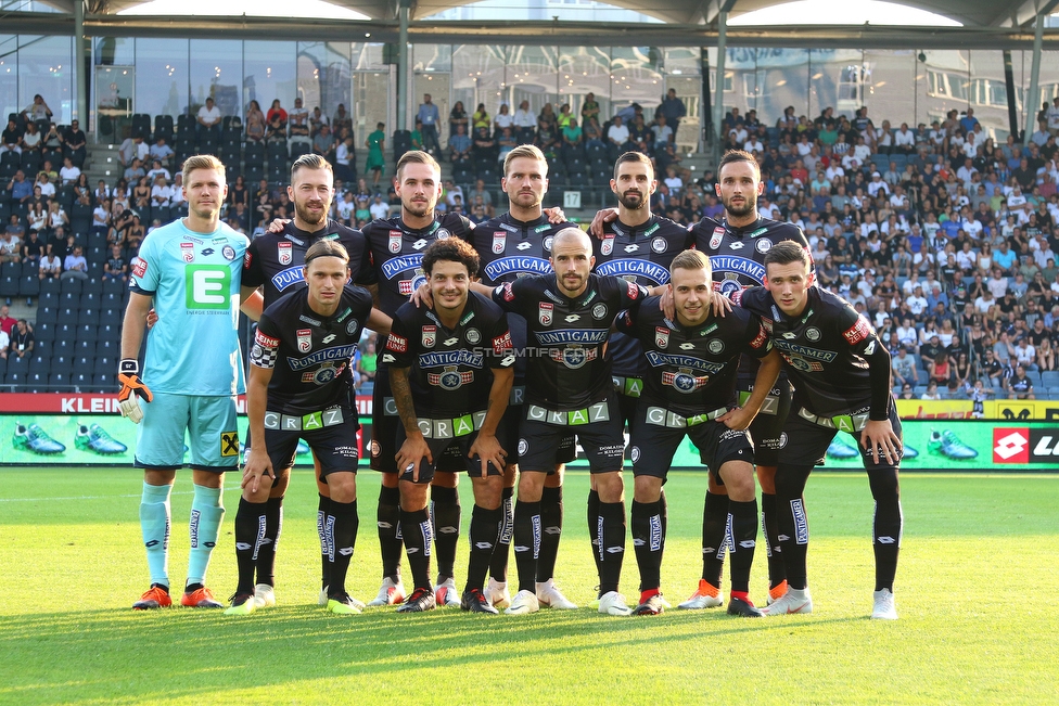 Sturm Graz - Larnaka
UEFA Europa League Qualifikation 3. Runde, SK Sturm Graz - AEK Larnaka, Stadion Liebenau Graz, 09.08.2018. 

Foto zeigt die Mannschaft von Sturm
