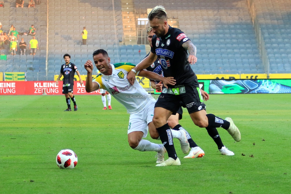 Sturm Graz - Larnaka
UEFA Europa League Qualifikation 3. Runde, SK Sturm Graz - AEK Larnaka, Stadion Liebenau Graz, 09.08.2018. 

Foto zeigt Peter Zulj (Sturm)
