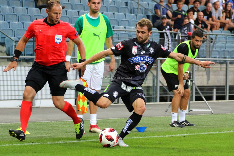 Sturm Graz - Larnaka
UEFA Europa League Qualifikation 3. Runde, SK Sturm Graz - AEK Larnaka, Stadion Liebenau Graz, 09.08.2018. 

Foto zeigt Philipp Huspek (Sturm)
