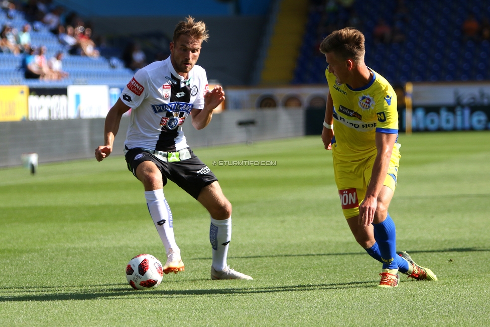 St. Poelten - Sturm Graz
Oesterreichische Fussball Bundesliga, 3. Runde, SKN St. Poelten - SK Sturm Graz, Arena St. Poelten, 12.08.2018. 

Foto zeigt Lukas Grozurek (Sturm)
