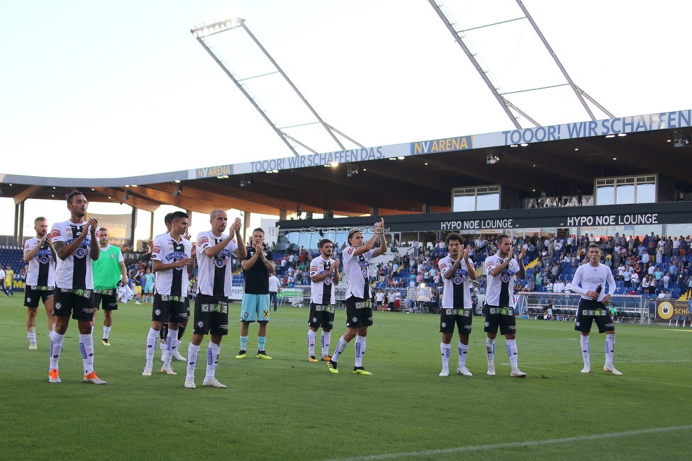 St. Poelten - Sturm Graz
Oesterreichische Fussball Bundesliga, 3. Runde, SKN St. Poelten - SK Sturm Graz, Arena St. Poelten, 12.08.2018. 

Foto zeigt die Mannschaft von Sturm
