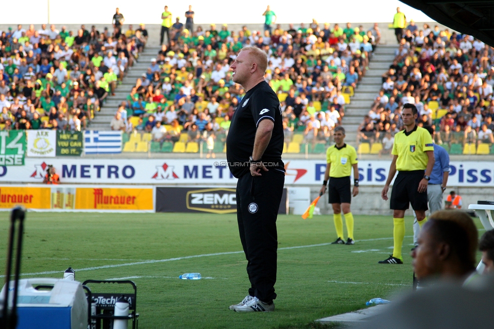 Larnaka - Sturm Graz
UEFA Europa League Qualifikation 3. Runde, AEK Larnaka - SK Sturm Graz, AEK Arena Larnaka, 16.08.2018. 

Foto zeigt Heiko Vogel (Cheftrainer Sturm)
