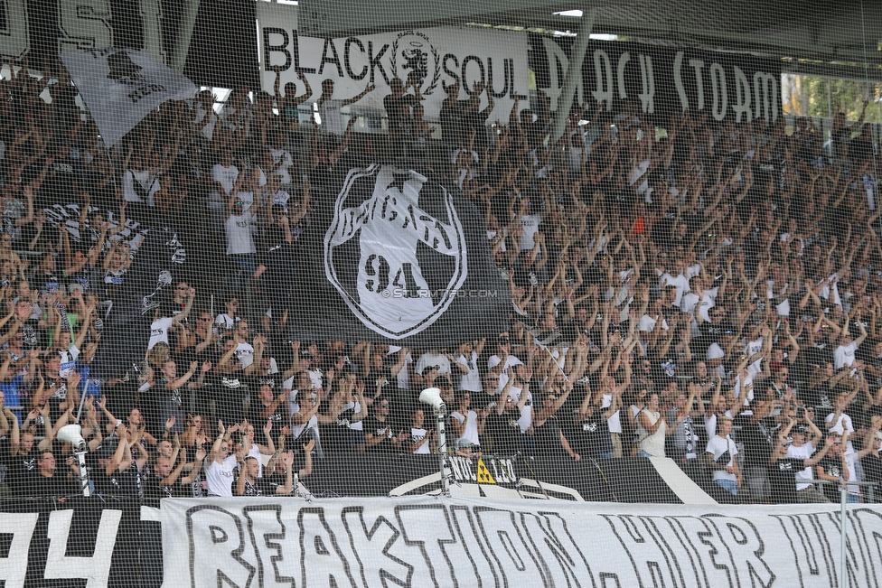 Sturm Graz - Altach
Oesterreichische Fussball Bundesliga, 1. Runde, SK Sturm Graz - SC Rheindorf Altach, Stadion Liebenau Graz, 19.08.2018. 

Foto zeigt Fans von Sturm
