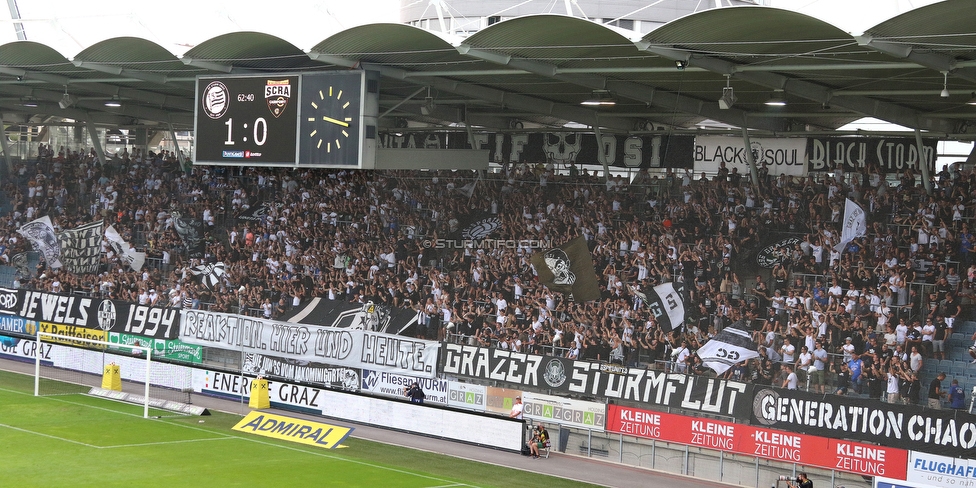 Sturm Graz - Altach
Oesterreichische Fussball Bundesliga, 1. Runde, SK Sturm Graz - SC Rheindorf Altach, Stadion Liebenau Graz, 19.08.2018. 

Foto zeigt Fans von Sturm
