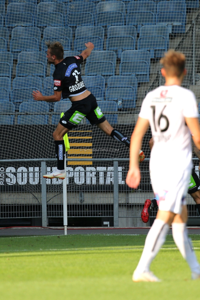 Sturm Graz - Altach
Oesterreichische Fussball Bundesliga, 1. Runde, SK Sturm Graz - SC Rheindorf Altach, Stadion Liebenau Graz, 19.08.2018. 

Foto zeigt Lukas Grozurek (Sturm)
Schlüsselwörter: torjubel