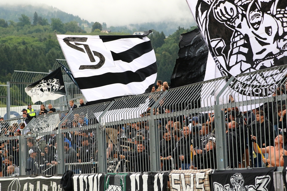 Wolfsberg - Sturm Graz
Oesterreichische Fussball Bundesliga, 5. Runde, Wolfsberger AC - SK Sturm Graz, Lavanttal Arena Wolfsberg, 25.08.2018. 

Foto zeigt Fans von Sturm
