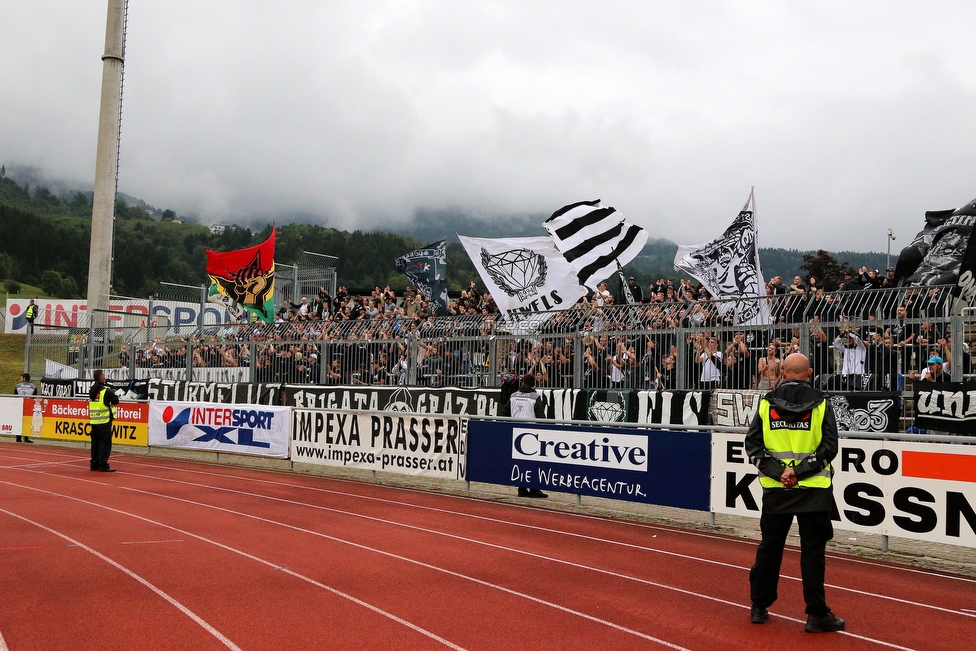 Wolfsberg - Sturm Graz
Oesterreichische Fussball Bundesliga, 5. Runde, Wolfsberger AC - SK Sturm Graz, Lavanttal Arena Wolfsberg, 25.08.2018. 

Foto zeigt Fans von Sturm
