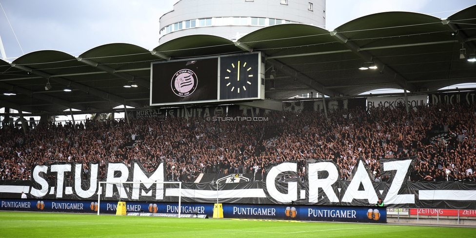 Sturm Graz - Rapid Wien
Oesterreichische Fussball Bundesliga, 6. Runde, SK Sturm Graz - SK Rapid Wien, Stadion Liebenau Graz, 02.09.2018. 

Foto zeigt Fans von Sturm
