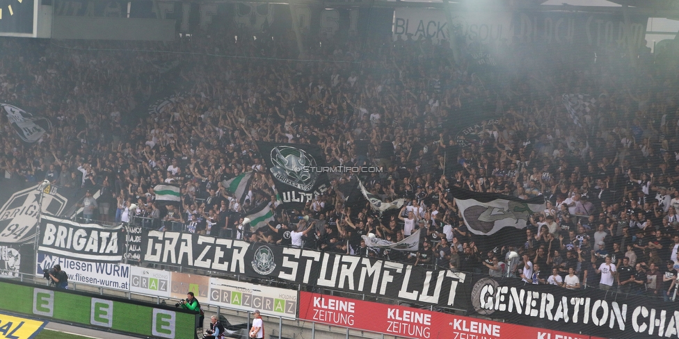 Sturm Graz - Rapid Wien
Oesterreichische Fussball Bundesliga, 6. Runde, SK Sturm Graz - SK Rapid Wien, Stadion Liebenau Graz, 02.09.2018. 

Foto zeigt Fans von Sturm
