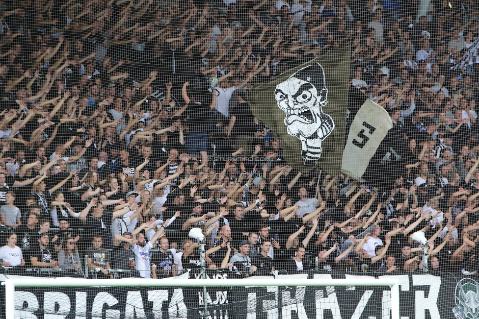 Sturm Graz - Rapid Wien
Oesterreichische Fussball Bundesliga, 6. Runde, SK Sturm Graz - SK Rapid Wien, Stadion Liebenau Graz, 02.09.2018. 

Foto zeigt Fans von Sturm
