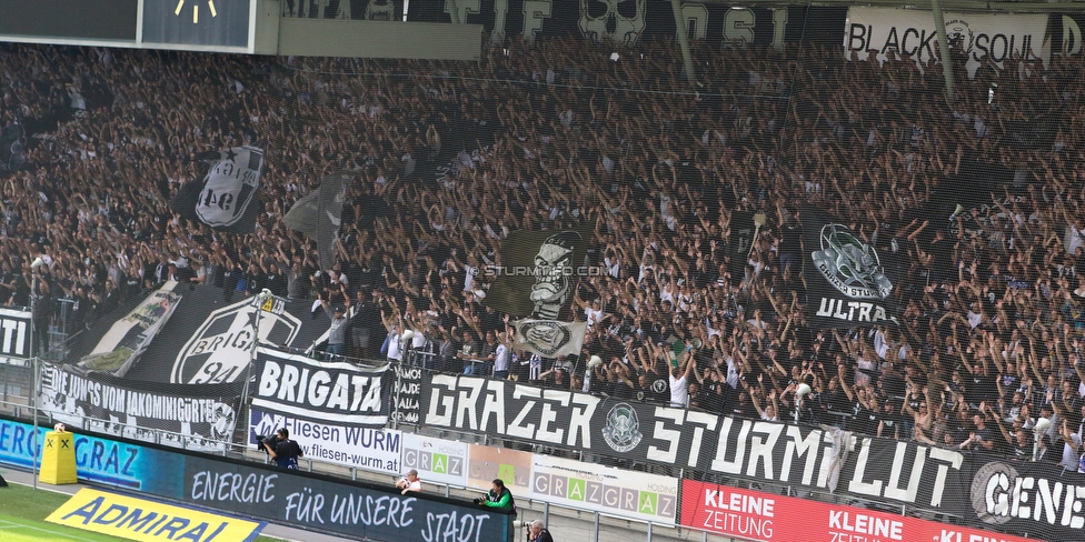 Sturm Graz - Rapid Wien
Oesterreichische Fussball Bundesliga, 6. Runde, SK Sturm Graz - SK Rapid Wien, Stadion Liebenau Graz, 02.09.2018. 

Foto zeigt Fans von Sturm
