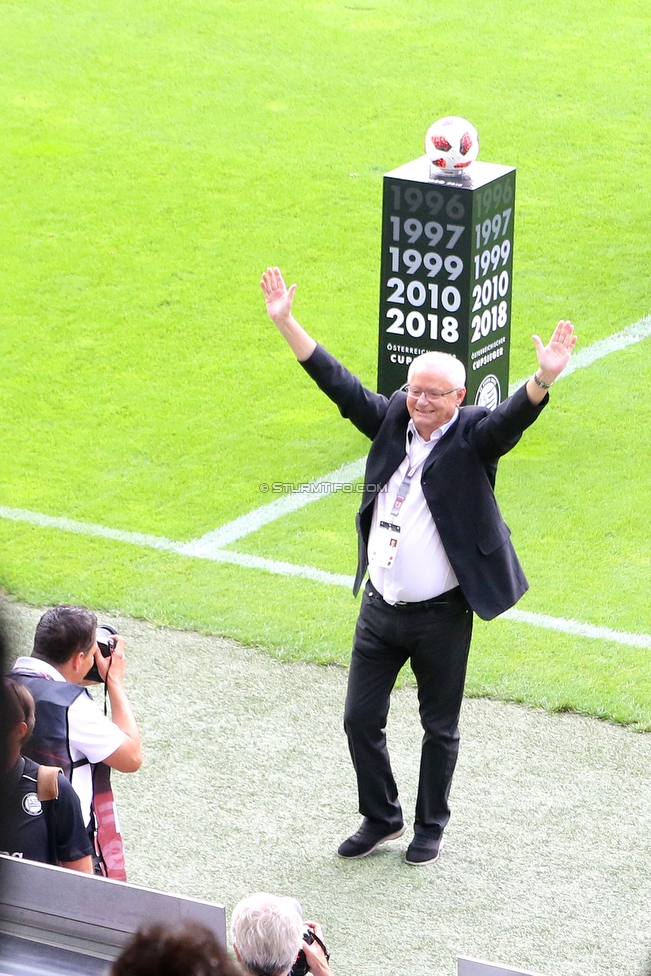 Sturm Graz - Rapid Wien
Oesterreichische Fussball Bundesliga, 6. Runde, SK Sturm Graz - SK Rapid Wien, Stadion Liebenau Graz, 02.09.2018. 

Foto zeigt Ludwig Krentl (Stadionsprecher Sturm)
