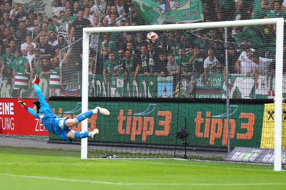 Sturm Graz - Rapid Wien
Oesterreichische Fussball Bundesliga, 6. Runde, SK Sturm Graz - SK Rapid Wien, Stadion Liebenau Graz, 02.09.2018. 

Foto zeigt Richard Strebinger (Rapid)
Schlüsselwörter: elfmeter tor