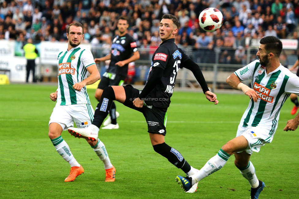 Sturm Graz - Rapid Wien
Oesterreichische Fussball Bundesliga, 6. Runde, SK Sturm Graz - SK Rapid Wien, Stadion Liebenau Graz, 02.09.2018. 

Foto zeigt Dario Maresic (Sturm)
