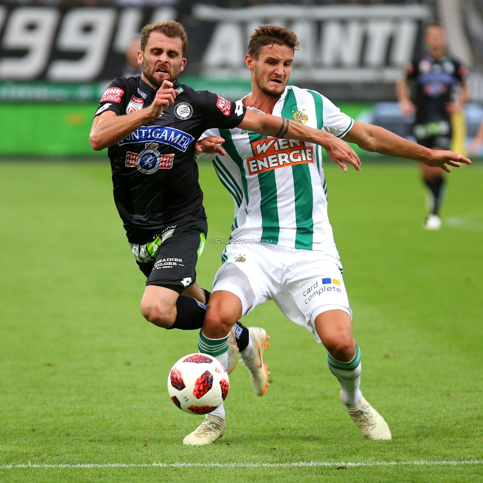 Sturm Graz - Rapid Wien
Oesterreichische Fussball Bundesliga, 6. Runde, SK Sturm Graz - SK Rapid Wien, Stadion Liebenau Graz, 02.09.2018. 

Foto zeigt Philipp Huspek (Sturm)
