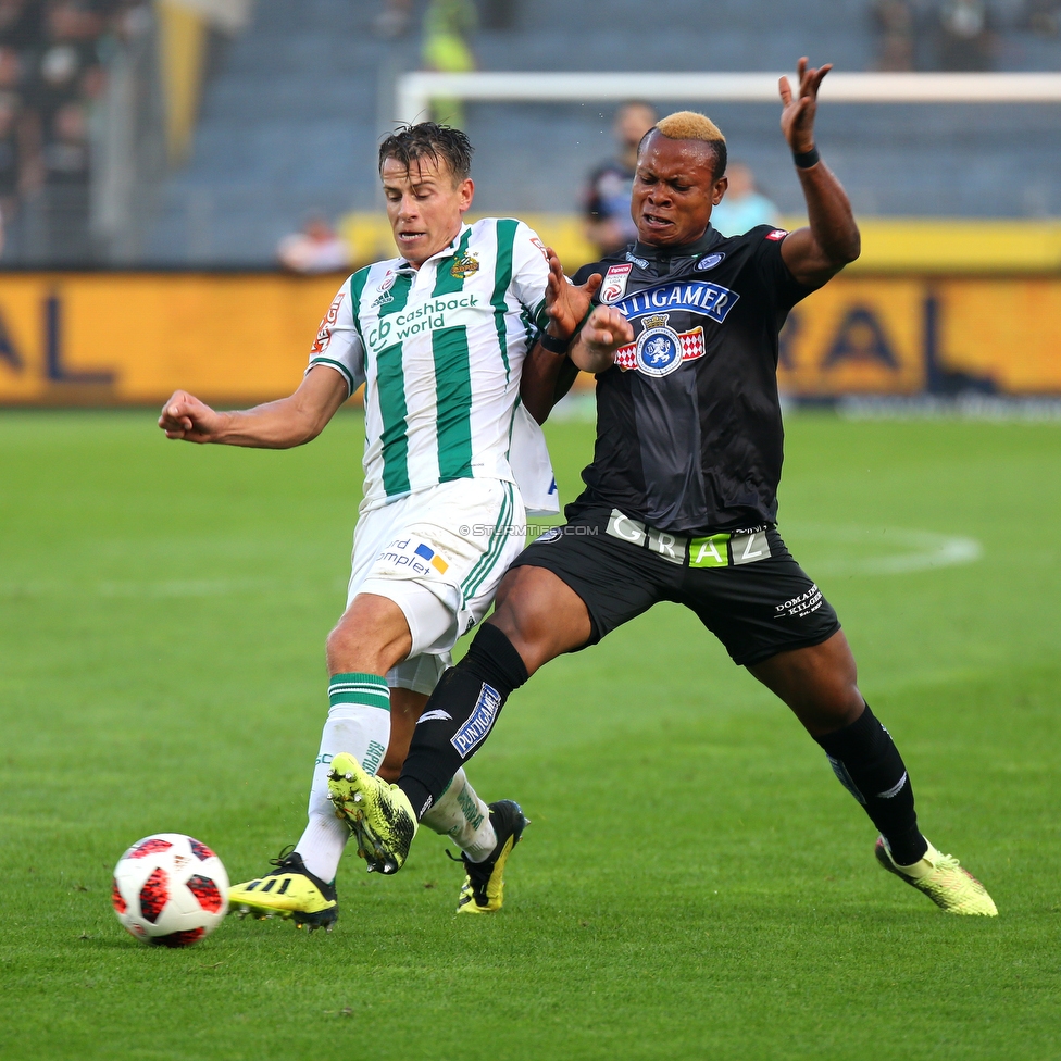 Sturm Graz - Rapid Wien
Oesterreichische Fussball Bundesliga, 6. Runde, SK Sturm Graz - SK Rapid Wien, Stadion Liebenau Graz, 02.09.2018. 

Foto zeigt Emeka Friday Eze (Sturm)
