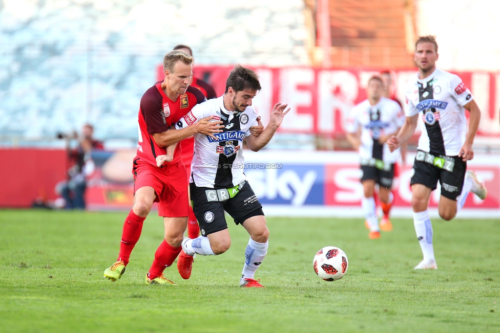 Admira Wacker - Sturm Graz
Oesterreichische Fussball Bundesliga, 7. Runde, FC Admira Wacker Moedling - SK Sturm Graz, Stadion Suedstadt Maria Enzersdorf, 15.09.2018. 

Foto zeigt Otar Kiteishvili (Sturm)
