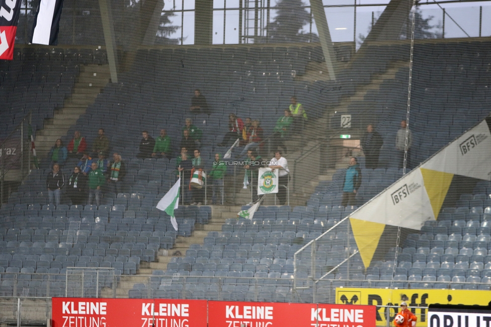 Sturm Graz - Mattersburg
Oesterreichische Fussball Bundesliga, 8. Runde, SK Sturm Graz - SV Mattersburg, Stadion Liebenau Graz, 22.09.2018. 

Foto zeigt Fans von Mattersburg
