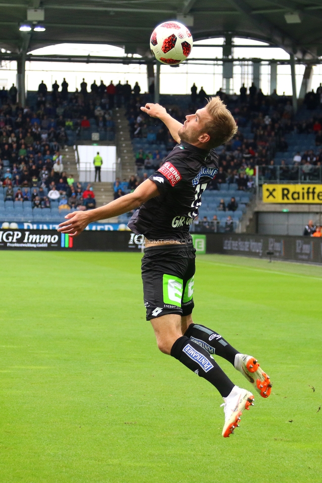 Sturm Graz - Mattersburg
Oesterreichische Fussball Bundesliga, 8. Runde, SK Sturm Graz - SV Mattersburg, Stadion Liebenau Graz, 22.09.2018. 

Foto zeigt Lukas Grozurek (Sturm)
Schlüsselwörter: kopfball