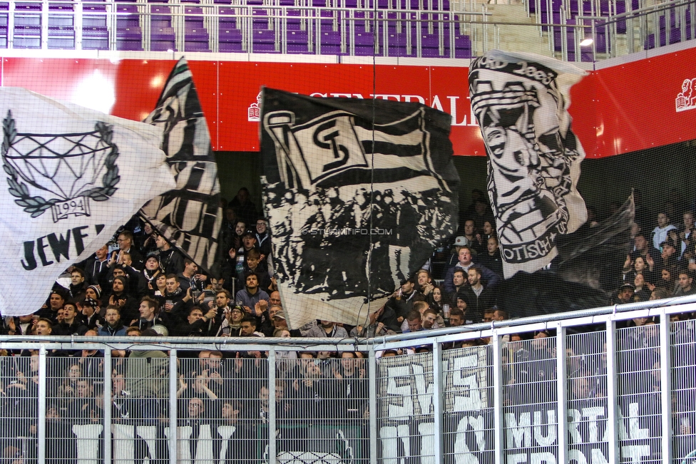 Austria Wien - Sturm Graz
OEFB Cup, 2. Runde, FK Austria Wien - SK Sturm Graz, Franz Horr Stadion Wien, 26.09.2018. 

Foto zeigt Fans von Sturm
