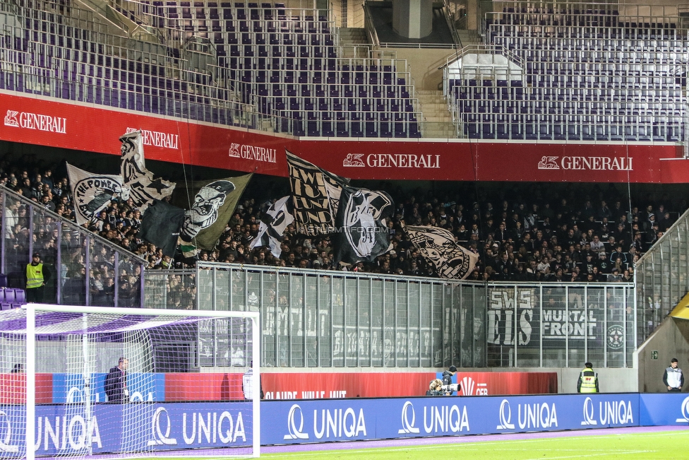 Austria Wien - Sturm Graz
OEFB Cup, 2. Runde, FK Austria Wien - SK Sturm Graz, Franz Horr Stadion Wien, 26.09.2018. 

Foto zeigt Fans von Sturm
