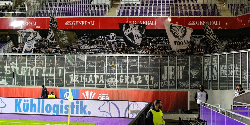 Austria Wien - Sturm Graz
OEFB Cup, 2. Runde, FK Austria Wien - SK Sturm Graz, Franz Horr Stadion Wien, 26.09.2018. 

Foto zeigt Fans von Sturm
