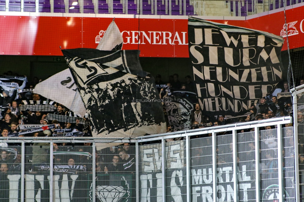 Austria Wien - Sturm Graz
OEFB Cup, 2. Runde, FK Austria Wien - SK Sturm Graz, Franz Horr Stadion Wien, 26.09.2018. 

Foto zeigt Fans von Sturm
